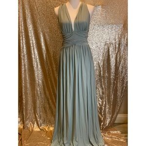 Sage Elegant Evening Dress H&M